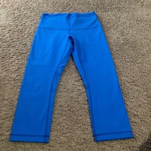 Lululemon yoga pants. Size 8. Stretchy material shin length